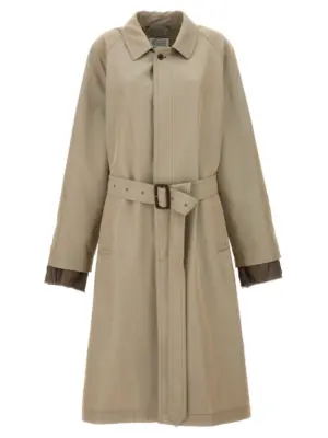 Long single-breasted trench coat MAISON MARGIELA Beige