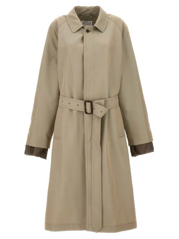 Long single-breasted trench coat MAISON MARGIELA Beige