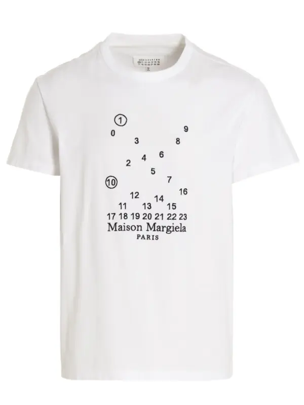 Logo embroidery T-shirt MAISON MARGIELA White/Black