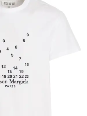 Logo embroidery T-shirt Man MAISON MARGIELA White/Black