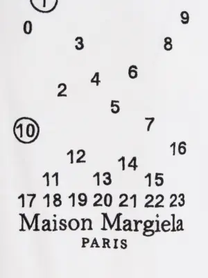 Logo embroidery T-shirt Spring Summer 2025 MAISON MARGIELA White/Black