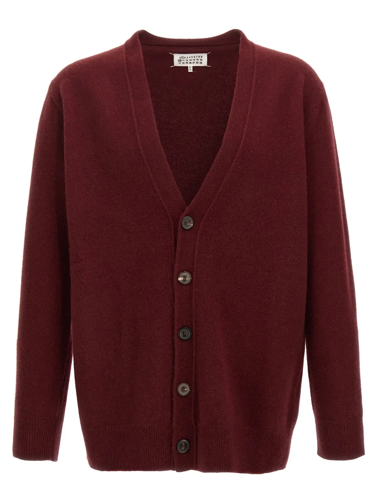 Кардиган Maison Margiela вовняний Бордовий 1 Wool cardigan MAISON MARGIELA Bordeaux