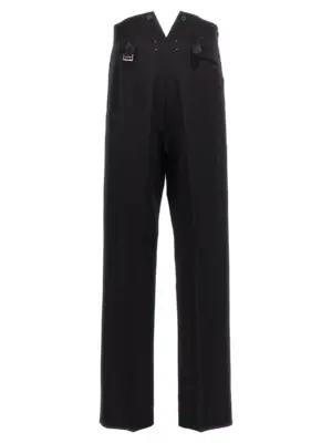 Strap wool pants S50KA0654M35032900 MAISON MARGIELA Black