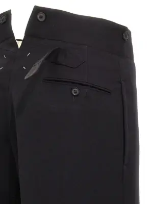 Strap wool pants 100% wool MAISON MARGIELA Black