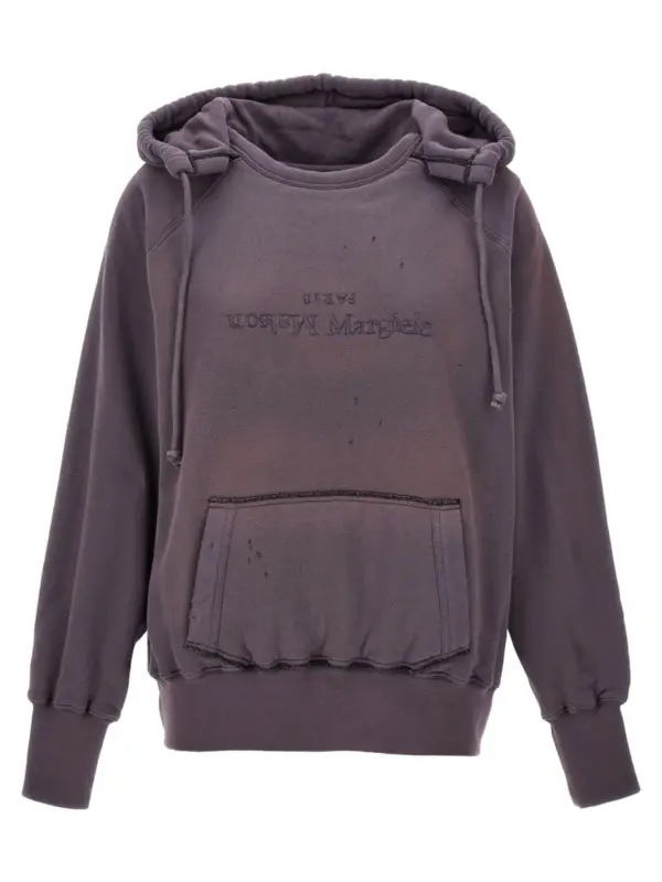 'Logo reverse' hoodie MAISON MARGIELA Purple