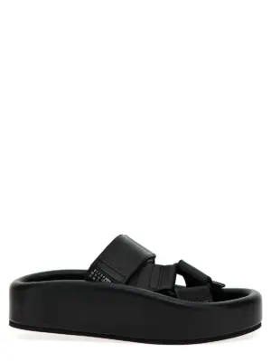 Leather sandals MM6 MAISON MARGIELA Black