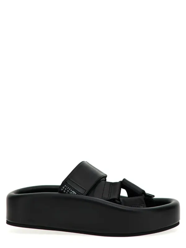 Leather sandals MM6 MAISON MARGIELA Black