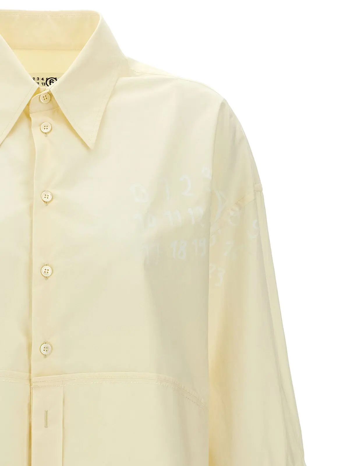 Сорочка Mm6 Maison Margiela Logo print Біла 3 Logo print shirt Woman MM6 MAISON MARGIELA White
