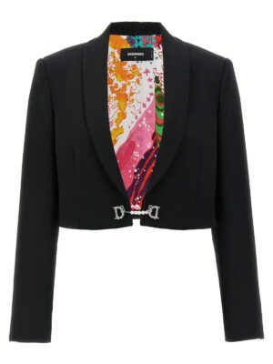 'D2 Jewel' short jacket DSQUARED2 Black