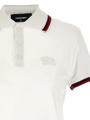 Maxi cut out polo dress Woman DSQUARED2 White