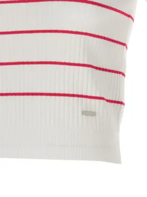 'Striped' polo shirt 83% viscose