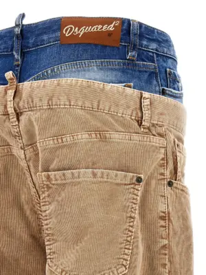 'Twin Pack' pants 97% cotton 3% elastane DSQUARED2 Beige