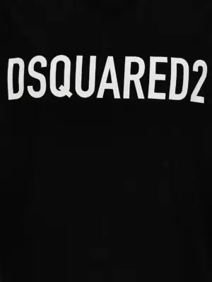 Logo print T-shirt 100% cotton DSQUARED2 White/Black