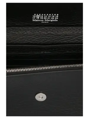 Logo chain wallet 100% calf leather (bos taurus) MAISON MARGIELA Black
