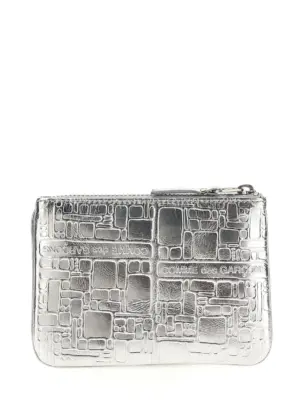 Texture leather wallet SA8100EGSILVER COMME DES GARÇONS WALLET Silver