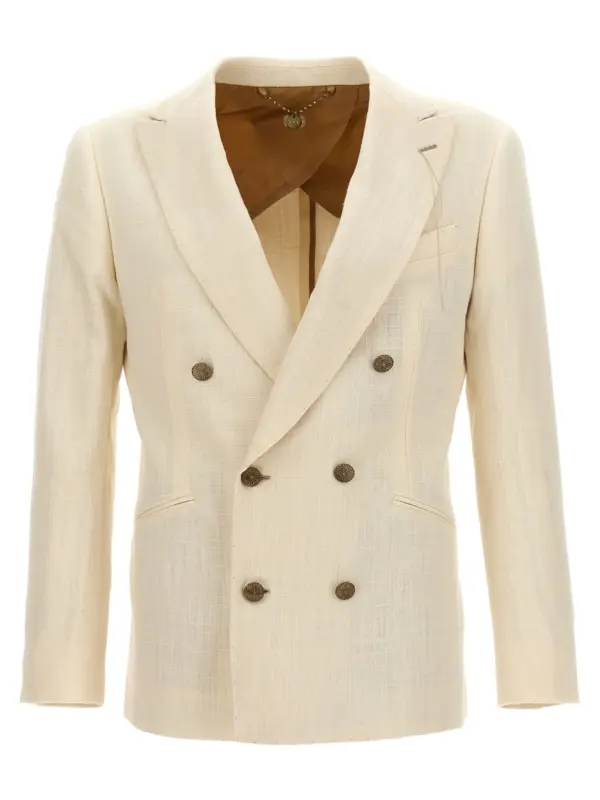 double-breasted blazer MAURIZIO MIRI White