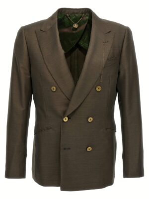 double-breasted blazer MAURIZIO MIRI Green