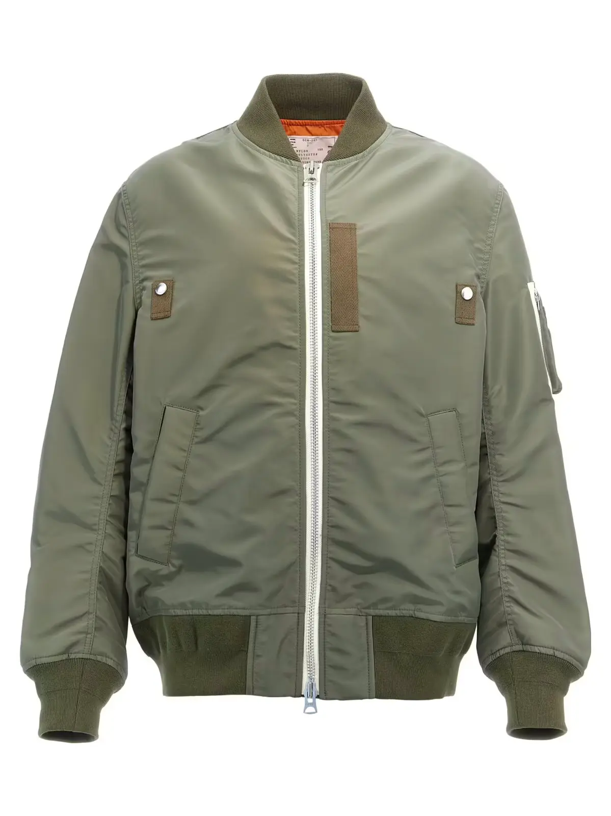 Нейлоновий бомбер Sacai Зелений 1 Nylon bomber jacket SACAI Green