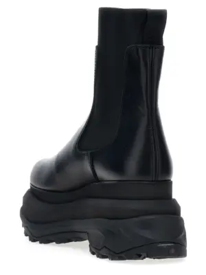 Chelsea leather ankle boots Woman SACAI Black