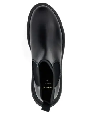 Chelsea leather ankle boots 100% leather SACAI Black
