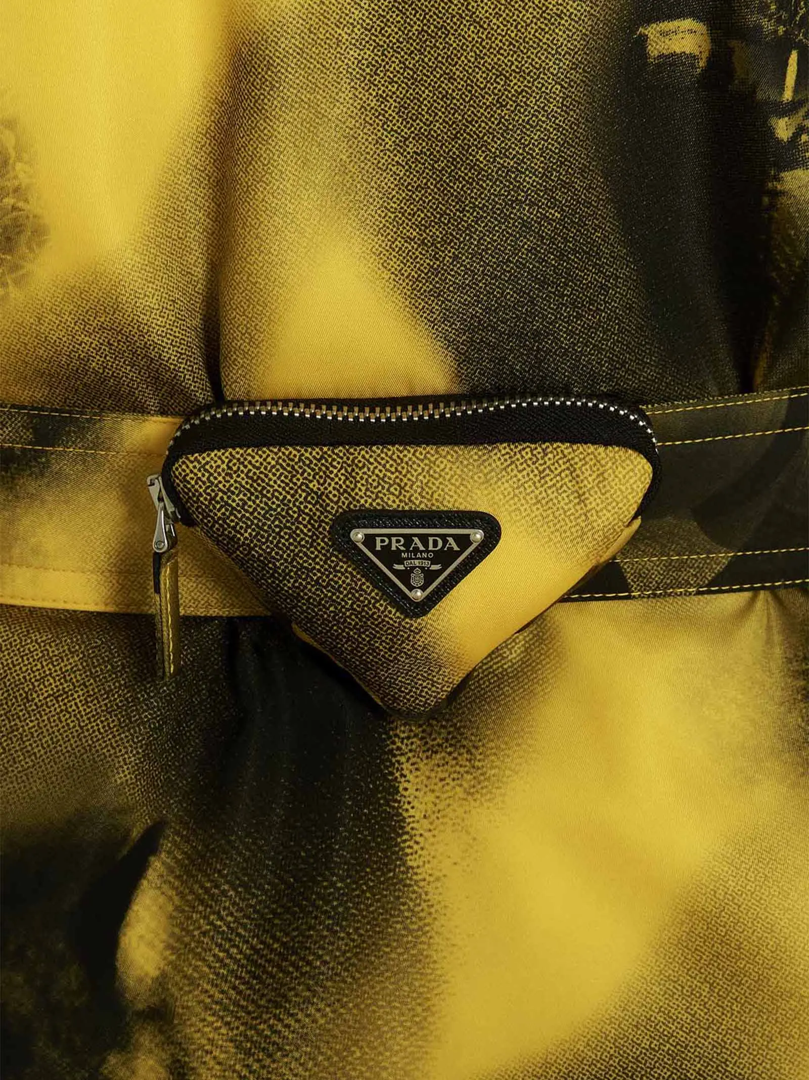 Парка Prada Re-Nylon З принтом Жовта 4 Re-Nylon printed parka 100% polyamide PRADA Yellow