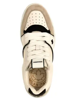 'Spiker' sneakers 100% calfskin leather (Bos Taurus) DSQUARED2 White/Black
