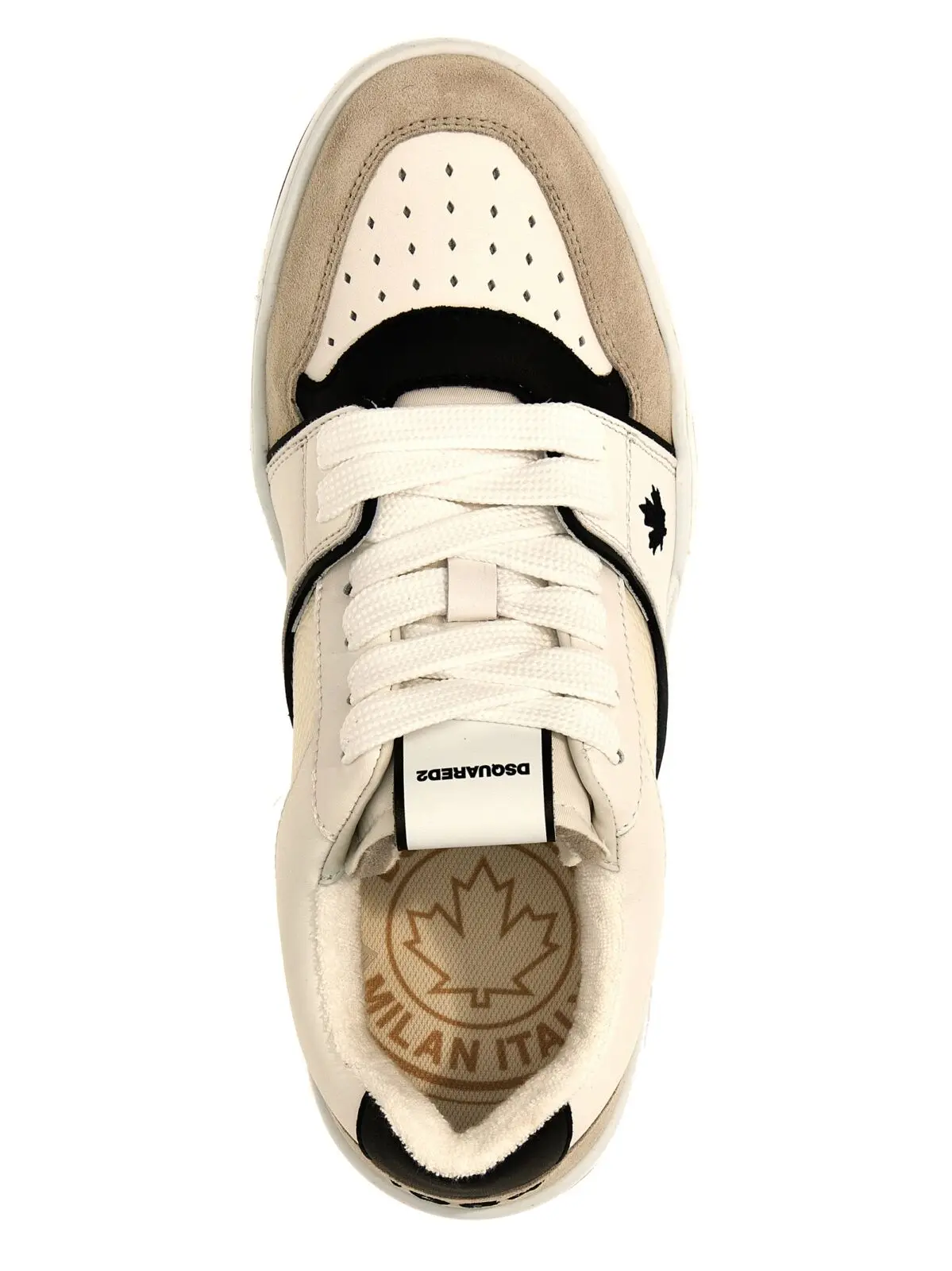 Кросівки Dsquared2 Spiker Чорно-білі 4 'Spiker' sneakers 100% calfskin leather (Bos Taurus) DSQUARED2 White/Black
