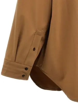 'Andrea' shirt 53% polyester 44% virgin wool 3% elastane THELATEST Brown