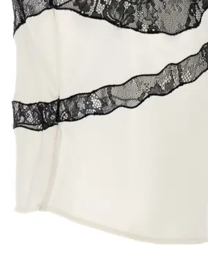 'Narcisa' top 100% polyester THE ANDAMANE White/Black
