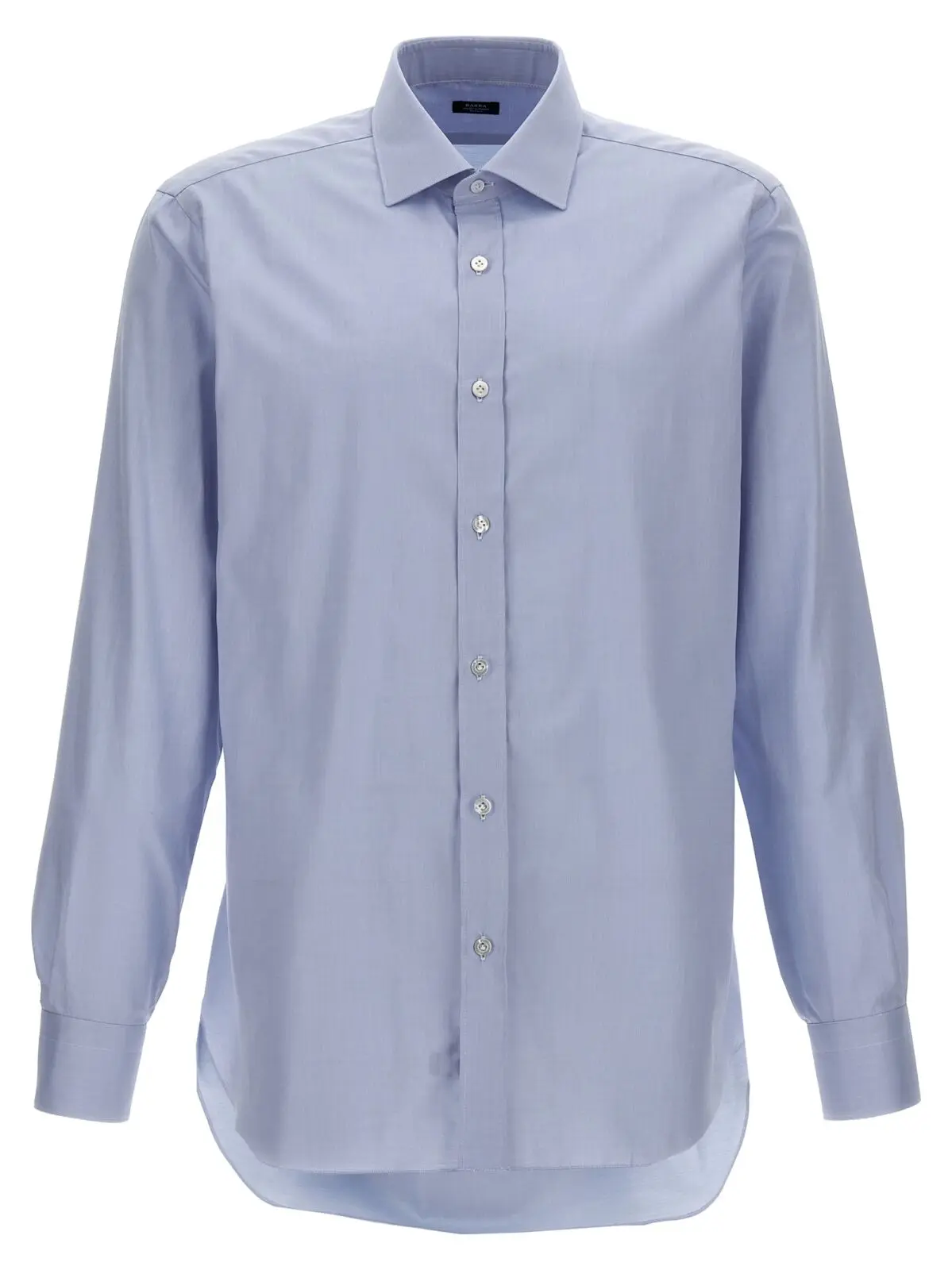 Сорочка з текстурованої бавовни Barba Блакитна 1 Textured cotton shirt BARBA Light Blue