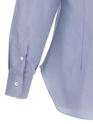 Textured cotton shirt 100% cotton BARBA Light Blue