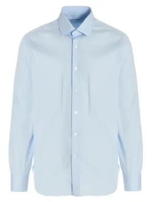 Poplin shirt BARBA Light Blue