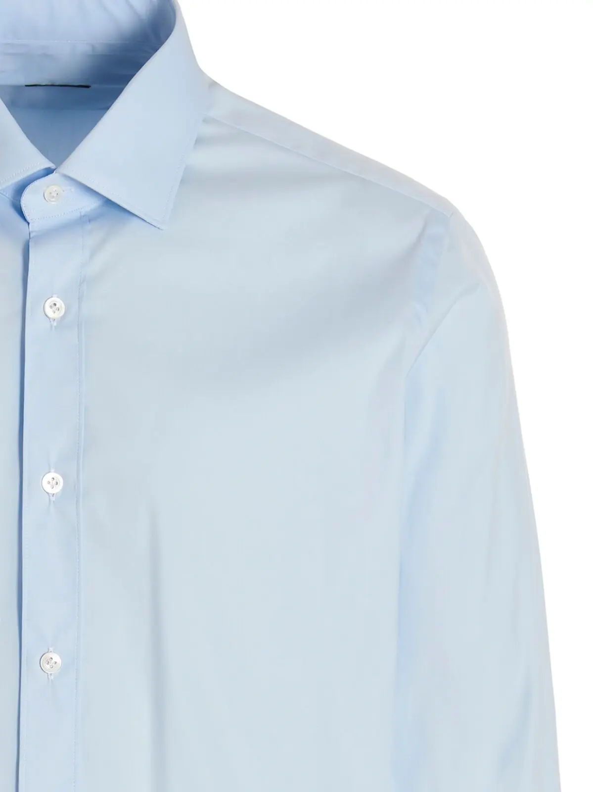 Сорочка з попліну Poplin shirt Barba Блакитна 3 Poplin shirt Man BARBA Light Blue