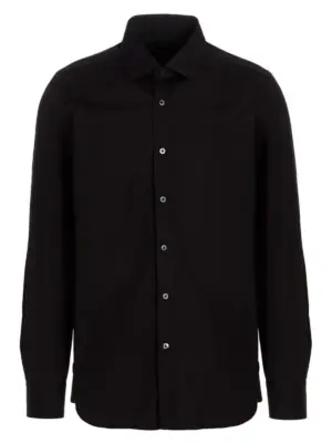Poplin shirt BARBA Black