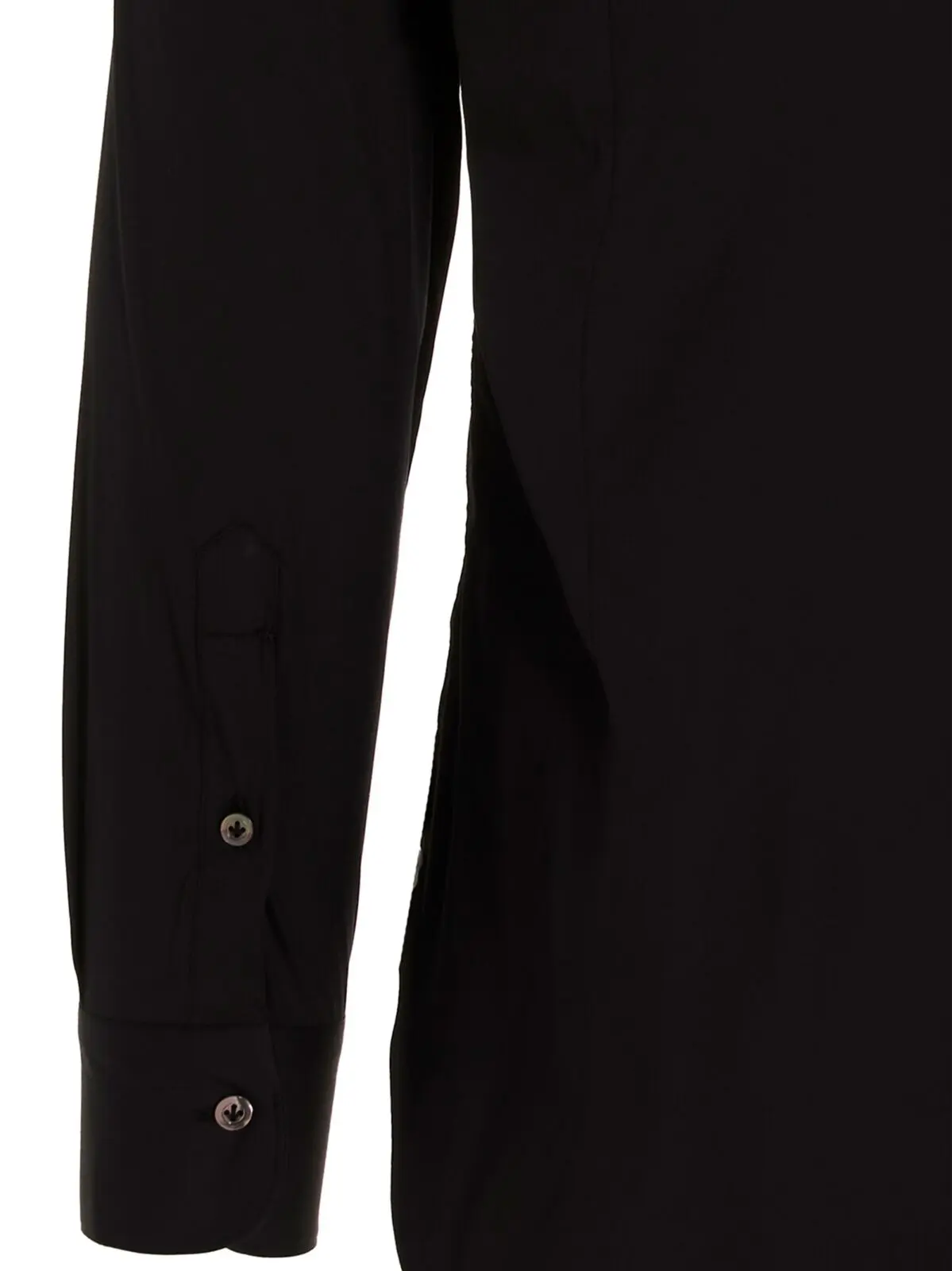 Сорочка з попліну Barba Чорна 4 Poplin shirt 78% cotton 18% polyamide 4% elastane BARBA Black