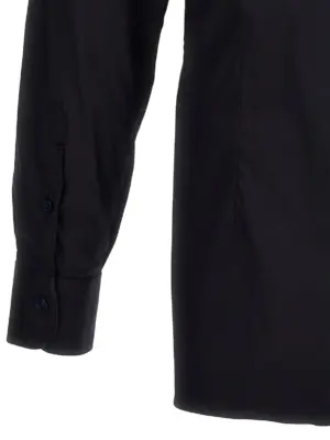 Poplin shirt 78% cotton 18% polyamide 4% elastane BARBA Blue