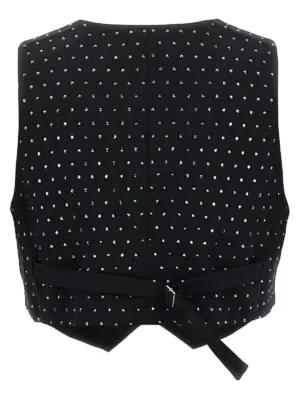 'Nadine Crystal' waistcoat TM140913BTNP207BLACK THE ANDAMANE Black