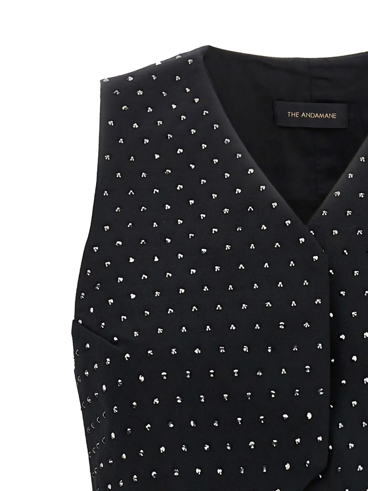 Жилет Nadine Crystal The Andamane Чорний 3 'Nadine Crystal' waistcoat Woman THE ANDAMANE Black