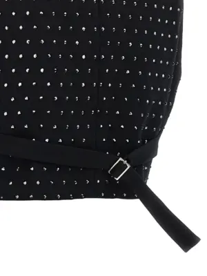 'Nadine Crystal' waistcoat 53% polyester 43% virgin wool 4% elastane THE ANDAMANE Black