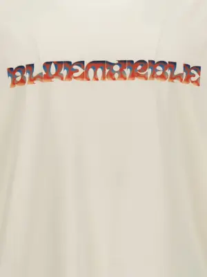 'Trippy Leaves' t-shirt 100% cotton BLUEMARBLE White