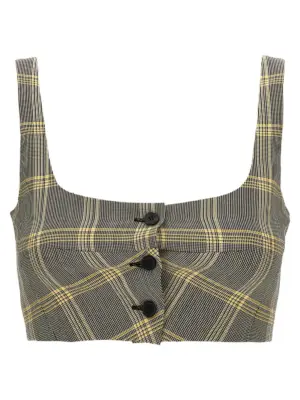 Top cropped check MARNI Multicolor