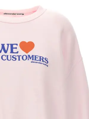 'We Love Our Customers' sweatshirt Woman ALEXANDER WANG Pink