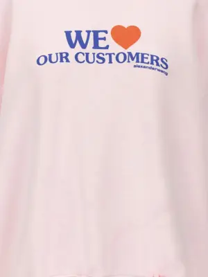 'We Love Our Customers' sweatshirt 100% cotton ALEXANDER WANG Pink