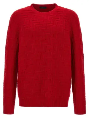 Crew neck sweater PRADA Red