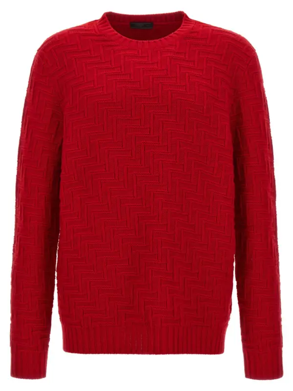 Crew neck sweater PRADA Red