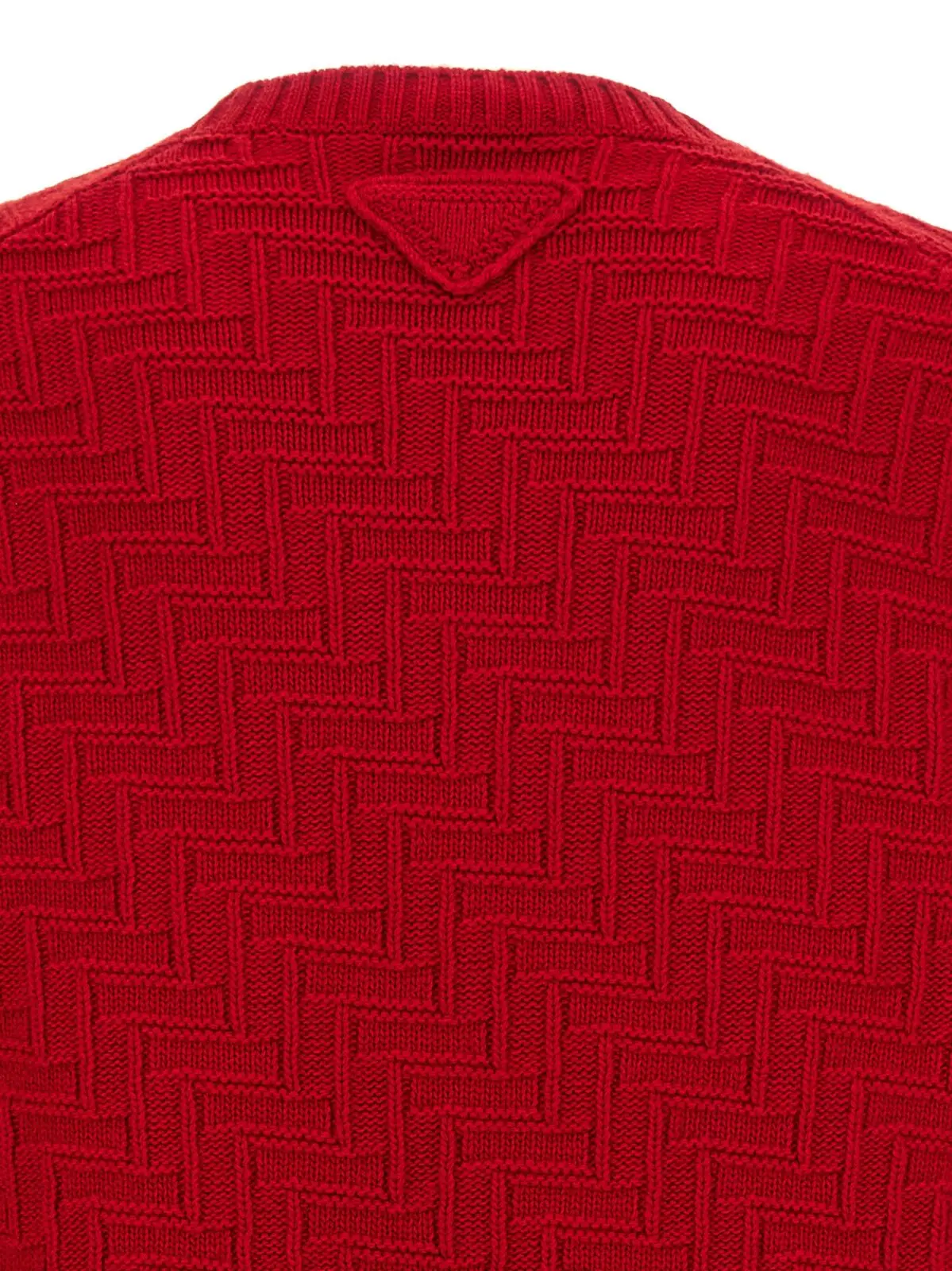 Светр Prada Crew neck Червоний 4 Crew neck sweater 70% virgin wool 30% cashmere PRADA Red