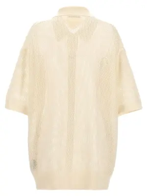 Mesh knit shirt UMG321SOOO14HDF0009 PRADA White