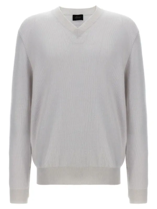 V-neck sweater BRIONI White