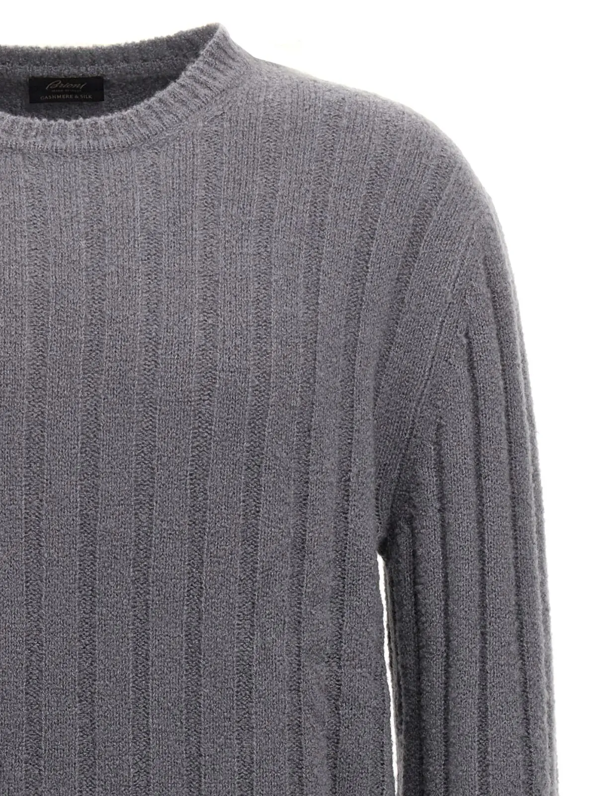 Светр з круглим вирізом Brioni Сірий 3 Crewneck sweater Man BRIONI Gray