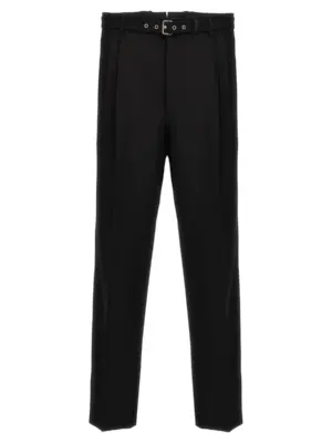 Wool tailored trousers PRADA Black